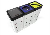 EcoSmart - Qubic  - Vuilnisbak 3 afvalstromen - Afvaleiland om beter te sorteren en recycleren