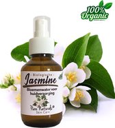 Jasmijn Bloemen water 100 ml | Jasmin Hydrolaat | 100% Puur | Biologisch | Roomspray | Bodyspray | Gezichtstonic | Gezichtsreiniging tonic | Huidverzorging | Pure Naturals