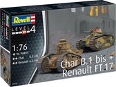 REVELL 1:76 Char B.1 bis & Renault FT.17