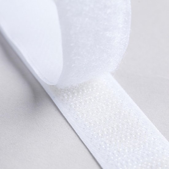 zelfklevend klittenband wit - 20 mm x 100 cm - stevige kwaliteit klitteband  | bol
