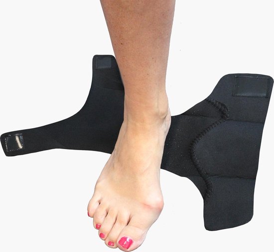 All4fysio Enkelbrace | Enkelbandage | Voet brace | Enkelsteun | Sport Enkel Brace | Makkelijk verstelbaar - Universeel in Zwart