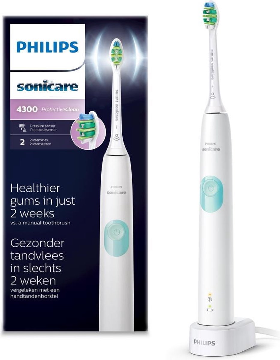 Philips Sonicare ProtectiveClean 4300 HX6807/63 - Elektrische tandenborstel  - Wit | bol.com