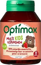 Optimax Kinder Multivitaminen Aardbei - 90 kauwtabletten