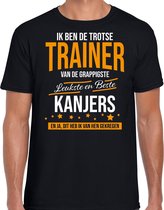 Trotse trainer van kanjers cadeau t-shirt zwart voor heren -  kado voor een sport / trainer L