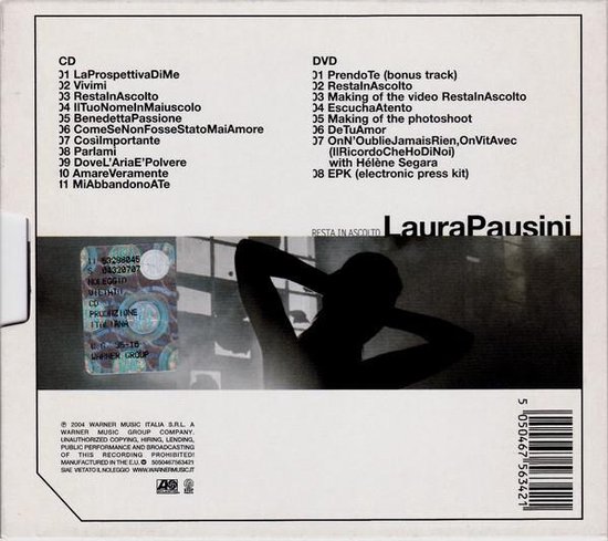 Resta In Ascolto met bonusdvd, Laura Pausini CD (album) Muziek bol