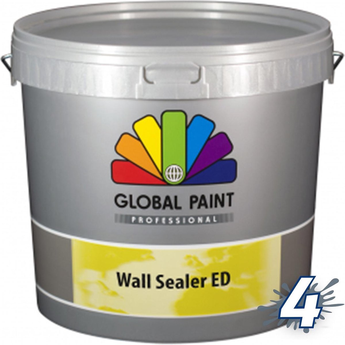 Global Paint Wall Sealer ED | 10 L | Extra Dekkende Voorstrijk | Zijdeglans | Metselwerk En Beton | Klusverf