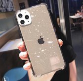 Apple iPhone 8 Back Cover Telefoonhoesje | Siliconen Hoesje | Grijs | Glitter