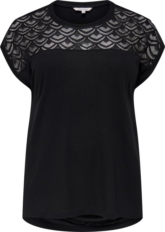 ONLY CARMAKOMA CARFLAKE LIFE S/S MIX TOP NOOS Dames T-shirt - Maat S-42/44