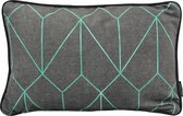 Velvet Graphic Green Kussenhoes | Velours / Fluweel - Polyester | 30 x 50 cm