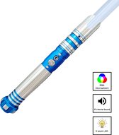 Relentless Lightsaber - RGB 11 Kleuren en Geluid - Lightsaber - Lichtzwaard - Laser Zwaard - Aluminium Handvat - 114 CM - Blauw