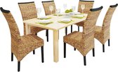 Eetkamerstoelen set 6 stuks  hoogwaardige abacabladeren  (Incl LW anti kras viltjes) - Eetkamer stoelen - Extra stoelen voor huiskamer - Dineerstoelen – Tafelstoelen