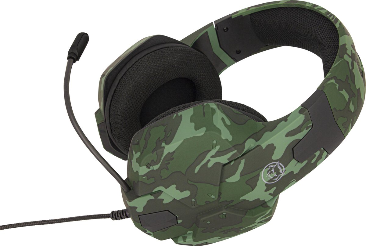 Qware Gaming - Headset - Tupelo - Camouflage - Geschikt voor Playstation 4 - Playstation 5 - PC - Multi platform - Army - Over-ear