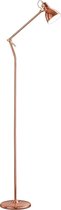 LED Vloerlamp - Trion Jesper - E14 Fitting - Rond - Mat Koper - Aluminium - BSE