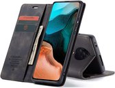 CASEME Xiaomi Poco F2 Pro Retro Wallet Hoesje - Zwart