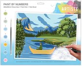 Large Painting By Numbers - Lakes & Mountains