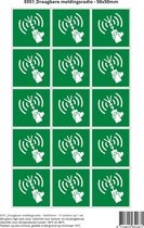Pictogram sticker E051 Draagbare meldingsradio - 50x50mm 15 stickers op 1 vel
