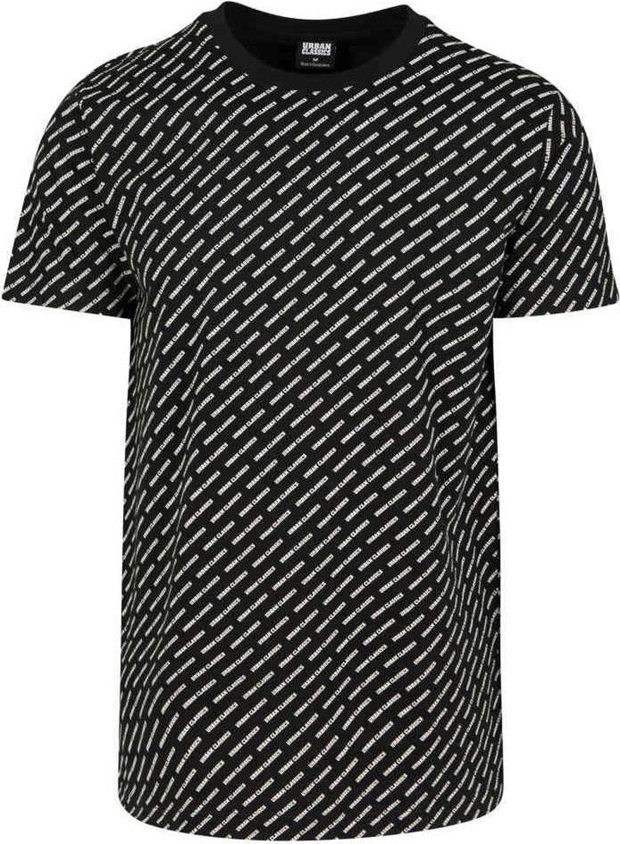 Urban Classics Allover Logo Heren Tshirt L Zwart