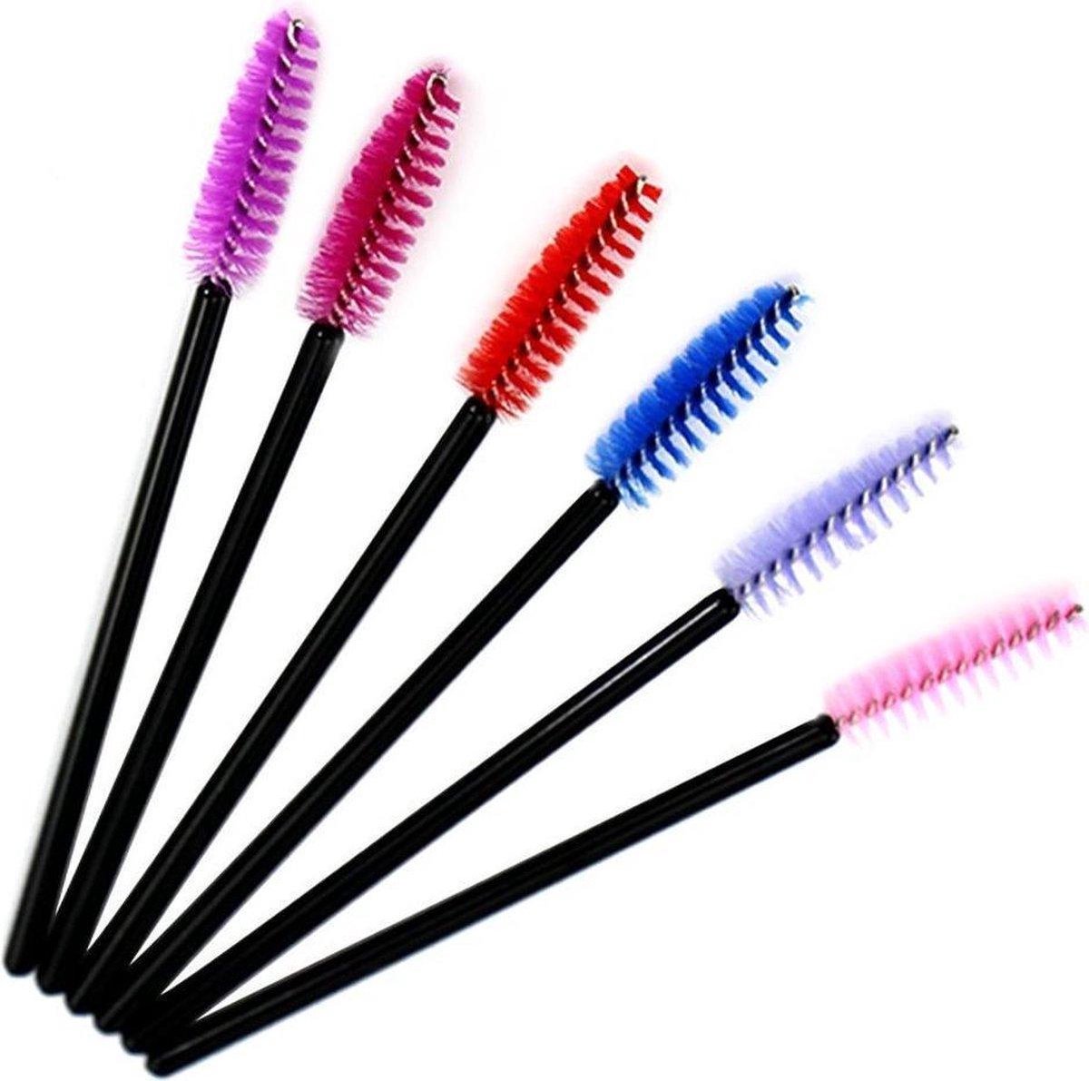 Wimperborstel voor Wimper Extensions - Mascara brush - Wenkbrauw Kwast- (set van 8 verschillende kleuren) - IRSA