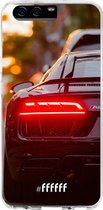 Huawei P10 Hoesje Transparant TPU Case - Audi R8 Back #ffffff