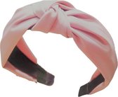 MINIIYOU® Basic roze dames haarband - diadeem met knoop roze| Haarband volwassenen - vrouwen - dames - tieners - meiden