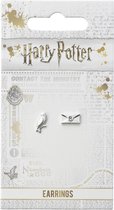 Harry Potter Hedwig and Letter silver plated stud earrings