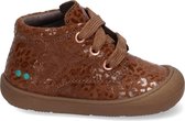 Bunnies JR Rene Rap Meisjes Hoge Sneakers - Bruin/Print - Suède - Veters