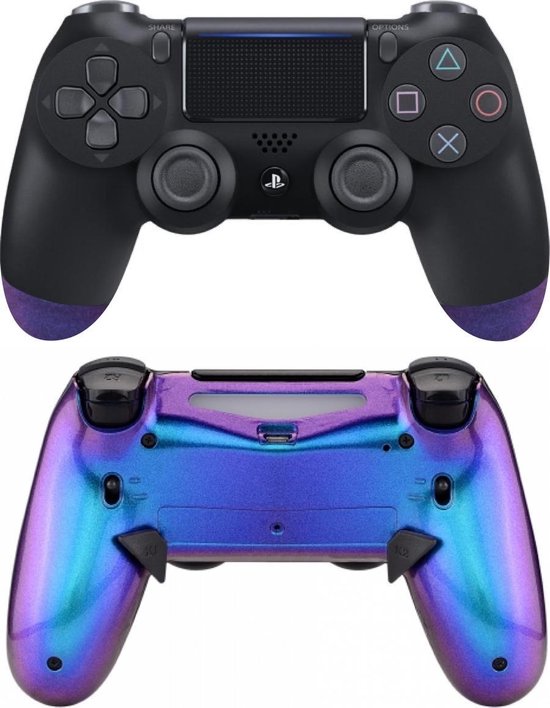Sony DualShock 4 ELITE eSports Controller PS4 V2 – SCUF Remap MOD met Trigger Stops – Metallic Chameleon Blauw / Paars Custom