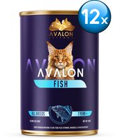 Avalon Petfood –Kattenvoer Natvoer – Vis – 12 blikken x 410 gram