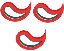 DEURSTOPPER STOPPY ROOD (PER 3 STUKS)