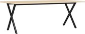 Eettafel Massief hout 220x100 (Incl LW3D Klok)) - Dineertafel - Eet tafel - Eetkamertafel - Woonkamer tafel
