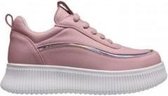 Ewoll Dames Sneaker met hoge zool - roze/zilver - Maat 38