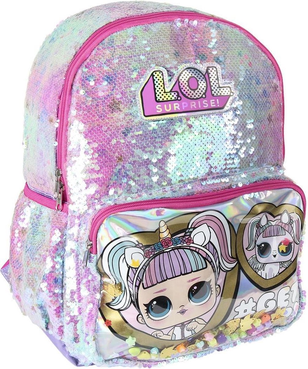 LOL Surprise - Rugzak meisje - Rugtas kinderen - Roze - Hoogte 41cm