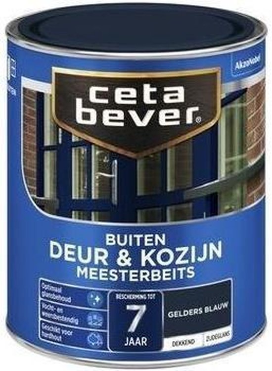 rem schuld Incubus CetaBever Buiten Deur & Kozijn Meester Beits - Zijdeglans - Gelders Blauw -  750 ml | bol.com