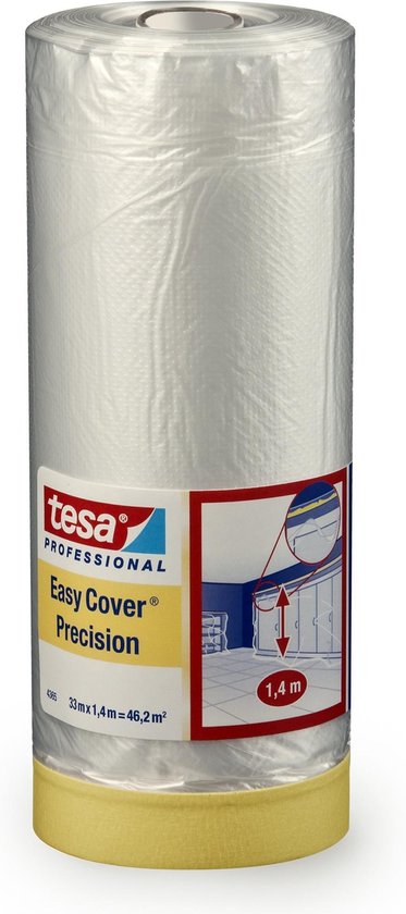 Tesa Easy Cover Carta Mascheratura 2in1 - 25m X 18cm Con Nastro Adesivo Integrato Per Pittura - Foto 7