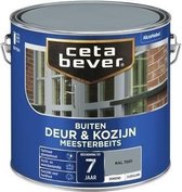 CetaBever Buiten Deur & Kozijn Meester Beits - Zijdeglans - RAL 7001 - 2,5 liter