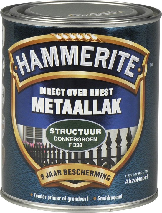 Hammerite Metaallak - Structuur - Donkergroen - 750 ml | bol.com