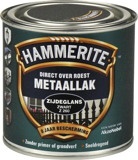 Hammerite Zijdeglans Zwart Z260 250ML | bol.com