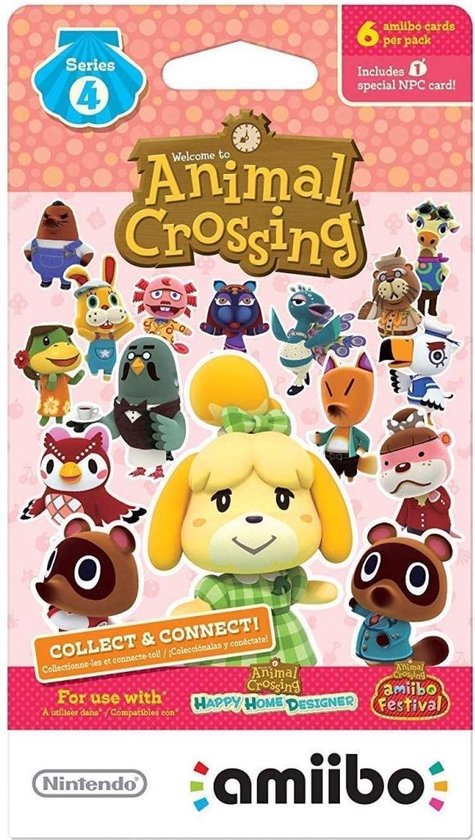 Afbeelding van het spel Animal Crossing Amiibo Cards Serie 4 (1 pakje) (6 kaarten)