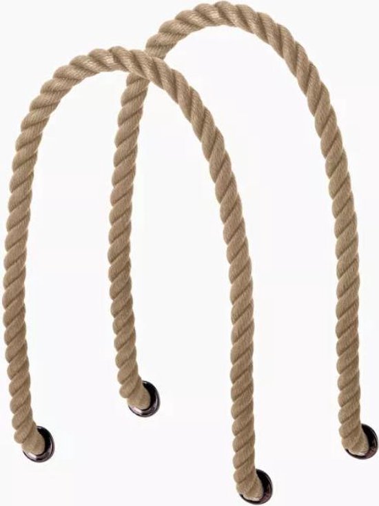 O bag BESTSELLER lange touw hengsels in naturel/beige