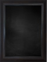 Zwart Krijtbord met Polystyrene Lijst - Zwart - 74 x 94 cm - Lijstbreedte: 70 mm - Gestreept