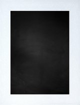 Zwart Krijtbord met Polystyrene Lijst - Wit - 66 x 86 cm - Lijstbreedte: 80 mm - Structuur