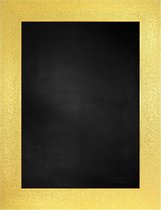 Zwart Krijtbord met Polystyrene Lijst - Goud - 66 x 86 cm - Lijstbreedte: 80 mm - Structuur