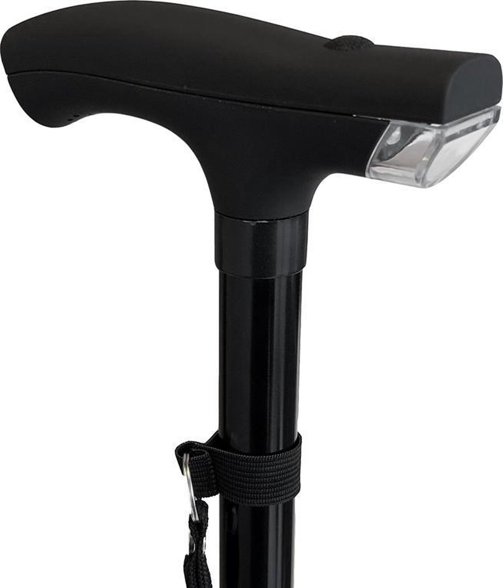 Goedkoopste Wandelstok met ingebouwde led, soft touch handgreep en zeer solide voetstuk