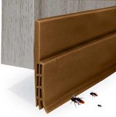 Rori - Aanpasbare Tochtstopper - Zelfklevende tochtstrip voor deuren - Bruin - 100 cm x 5 cm