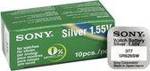 10 Stuks - Sony SR626SW (377 / 376) AG4 Zilveroxide horloge knoopcel batterij