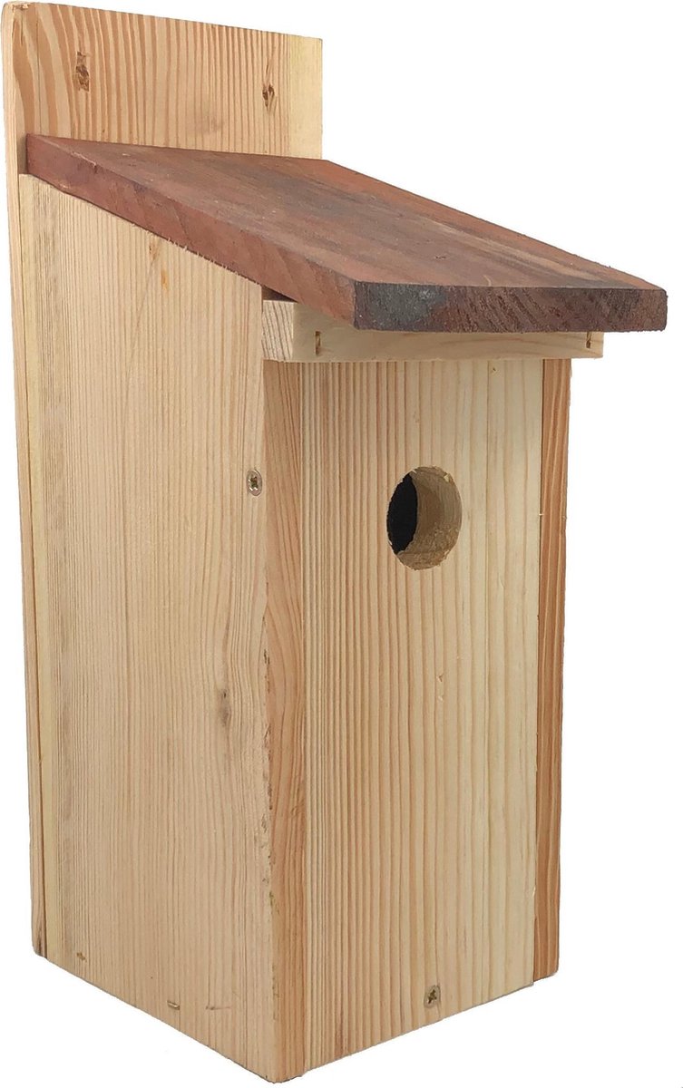 Garden Spirit - Vogelhuisje Klassiek - Nestkast - Koolmees - 12 x 13 x 30 cm - ingang Ø 32 mm.
