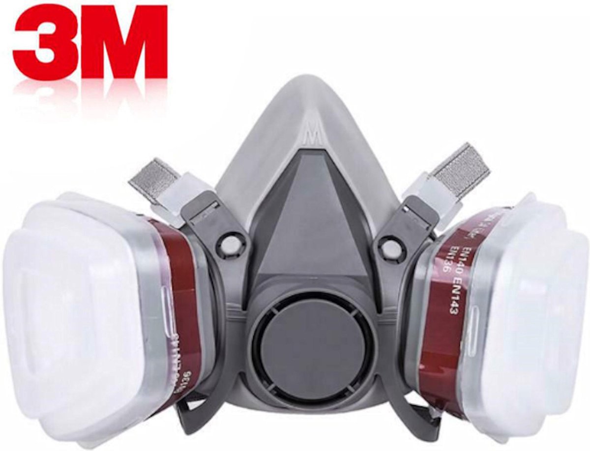 3M 7 in 1 Halfgelaatsmasker Gas-dampmasker KN95 Verfmasker | PA1 Damp masker  | bol.com