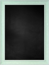 Zwart Krijtbord met Polystyrene Lijst - Pastel Groen - 81 x 111 cm - Lijstbreedte: 55 mm - Diep