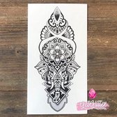 GetGlitterBaby - Henna Plak Tattoos / Tijdelijke Tattoo / Nep Tatoeage / Fake Temporary Tattoo - Mandala Olifant