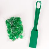 Bingofiches Ø17mm met magneetstok - Kleur: Groen